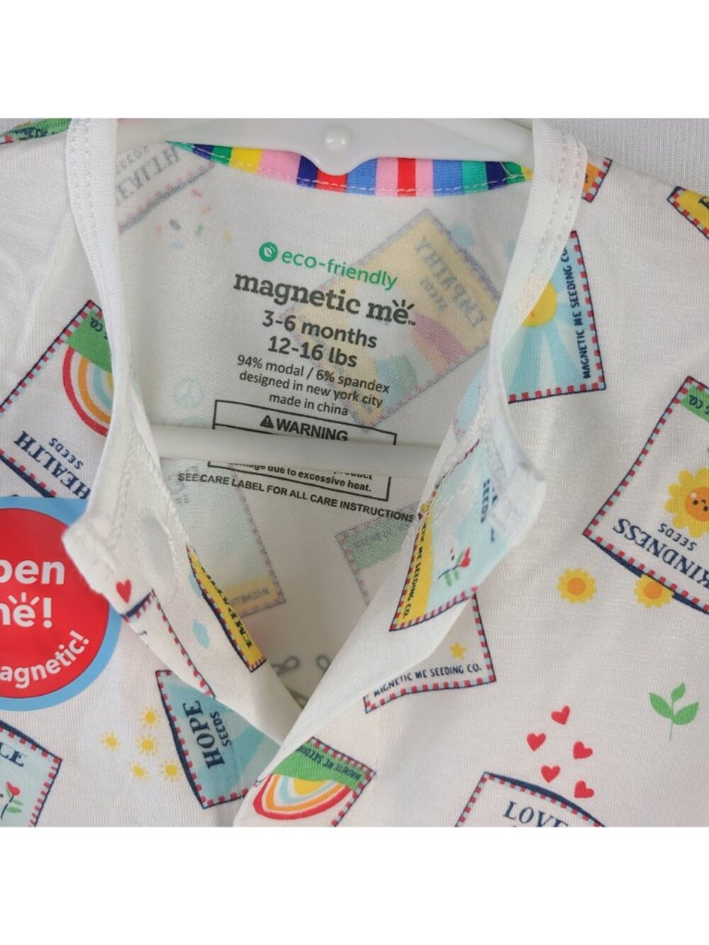 NEW Magnetic Me Adler Seeds Modal Magnetic Footie Baby Pajamas Sz 3-6M - Picture 4 of 6